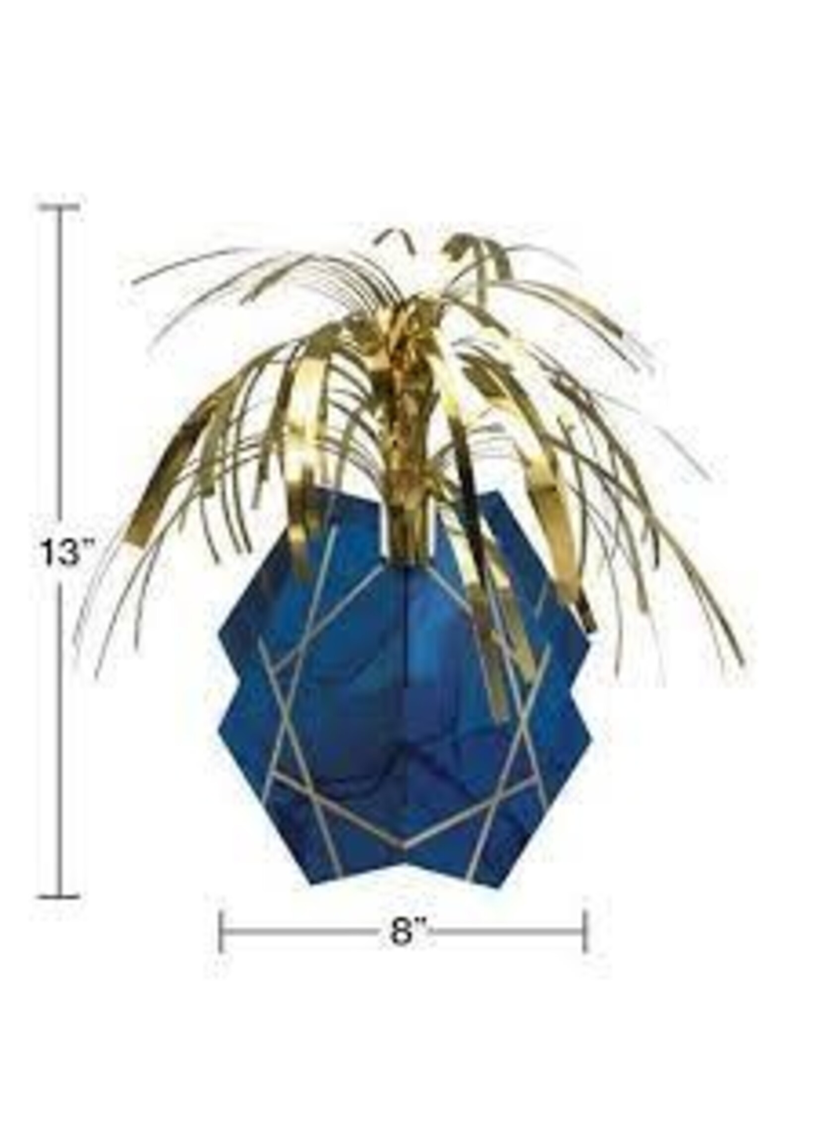 CENTERPIECE NAVY GOLD GEODE