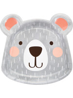 PLATE 8CT  1ST BDAY BEAR