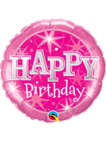 BDAY PINK SPARKLE 18" BALLOON