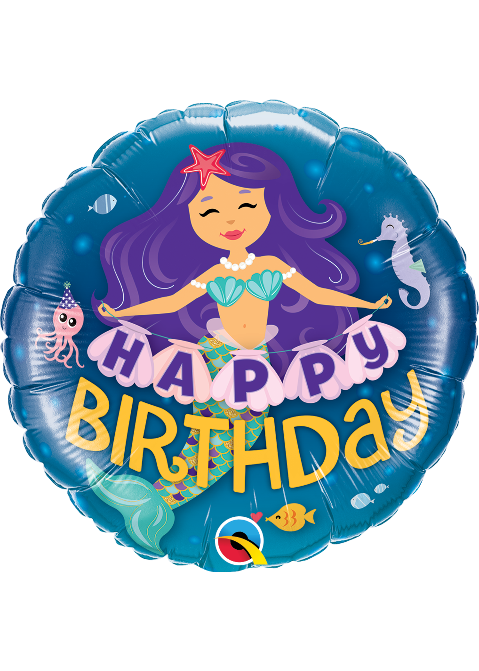 18 INCH HAPPY BDAY MERMAID 18" BALLOON