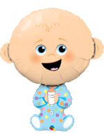 BABY BOY-LIGHT SKIN TONE 38"FOIL BALLOON