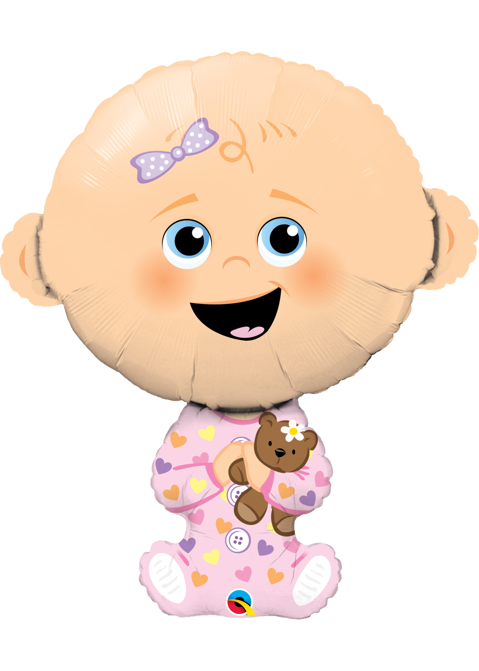 BABY GIRL-LIGHT SKIN TONE 38"  BALLOON