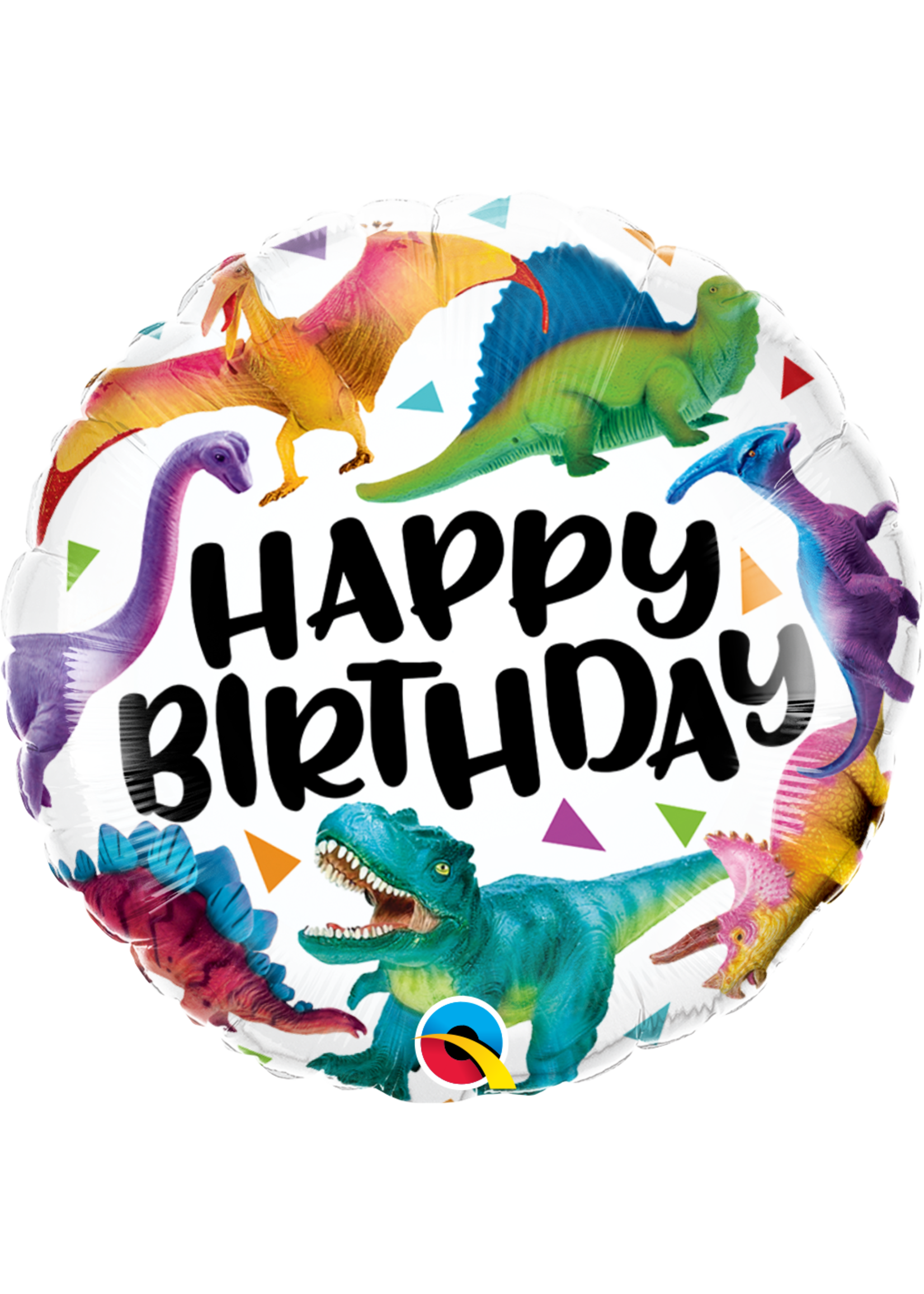 18 INCH BDAY COLORFUL DINOSAURS BALLOON