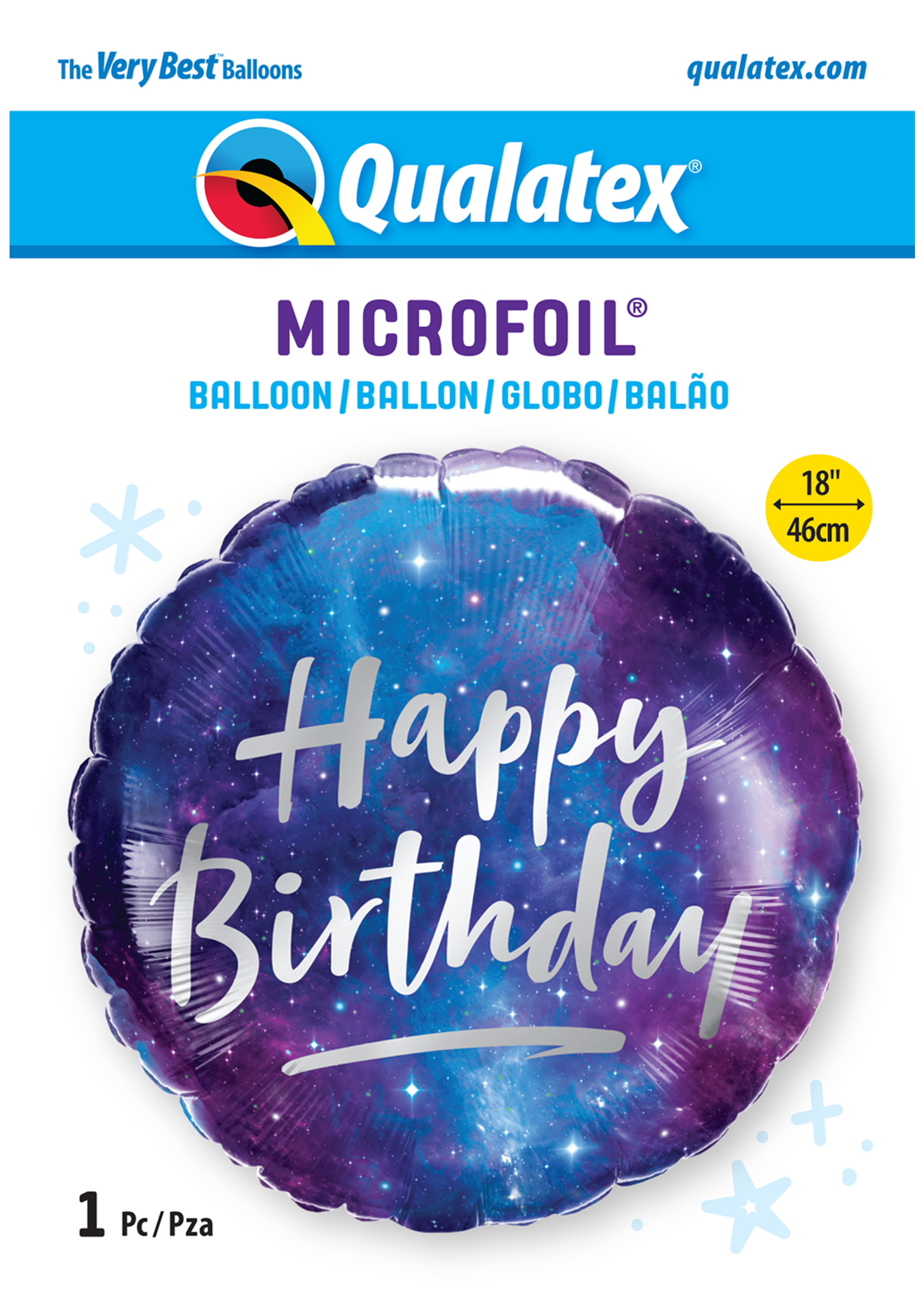 BDAY GALAXY 18" BALLOON