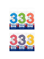 3 Mini Glitter Numeral Candles
