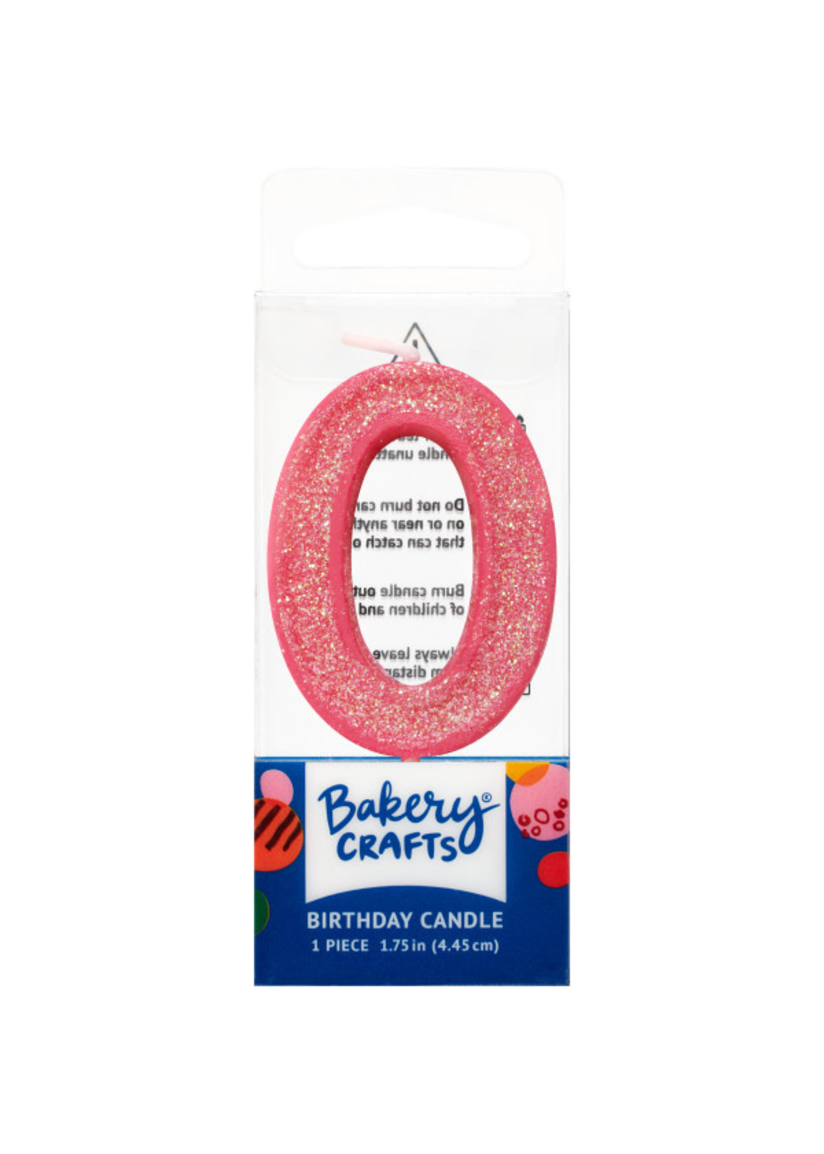 0 Mini Glitter Numeral Candles