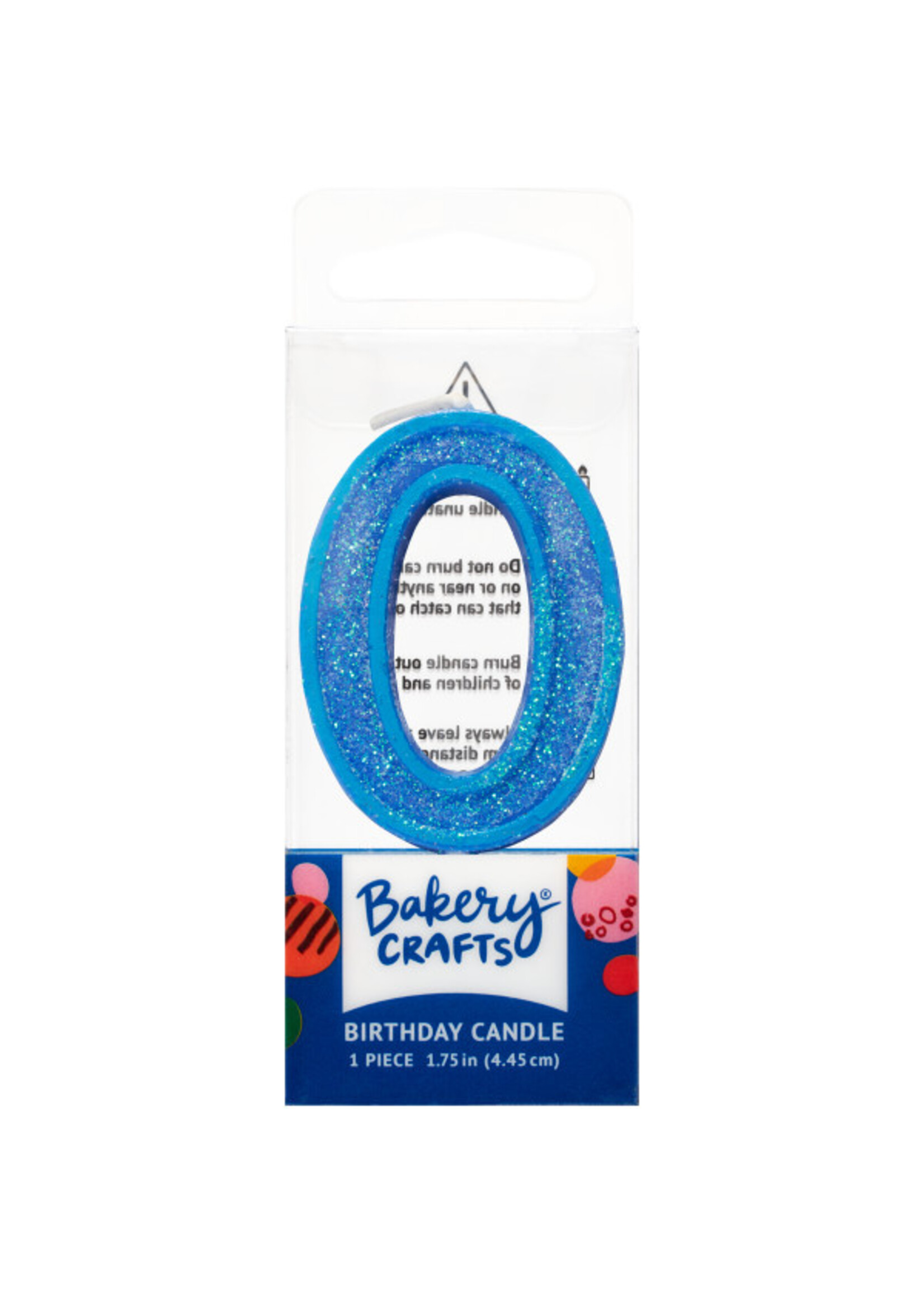 0 Mini Glitter Numeral Candles