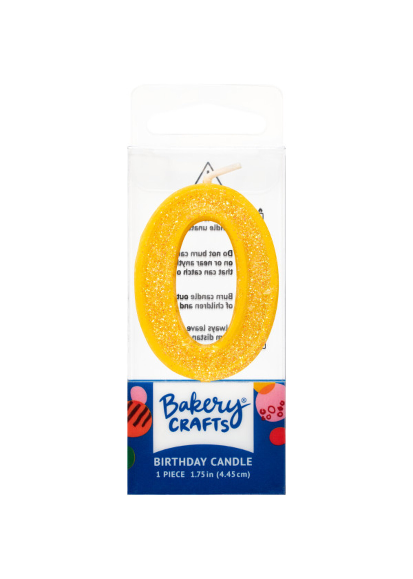 0 Mini Glitter Numeral Candles