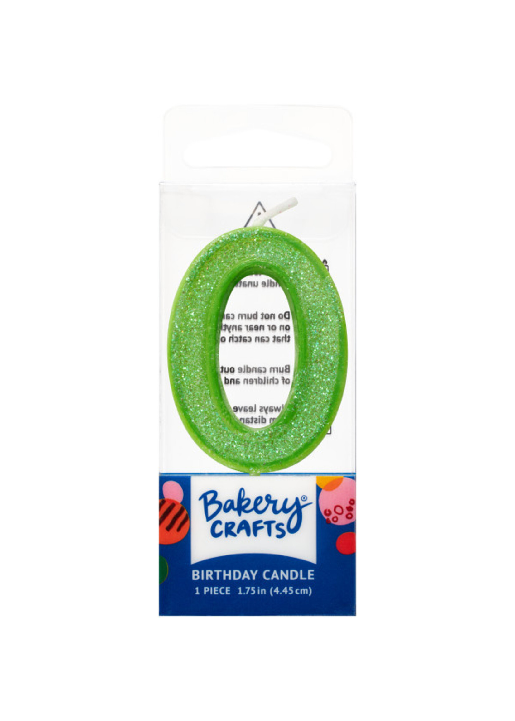 0 Mini Glitter Numeral Candles