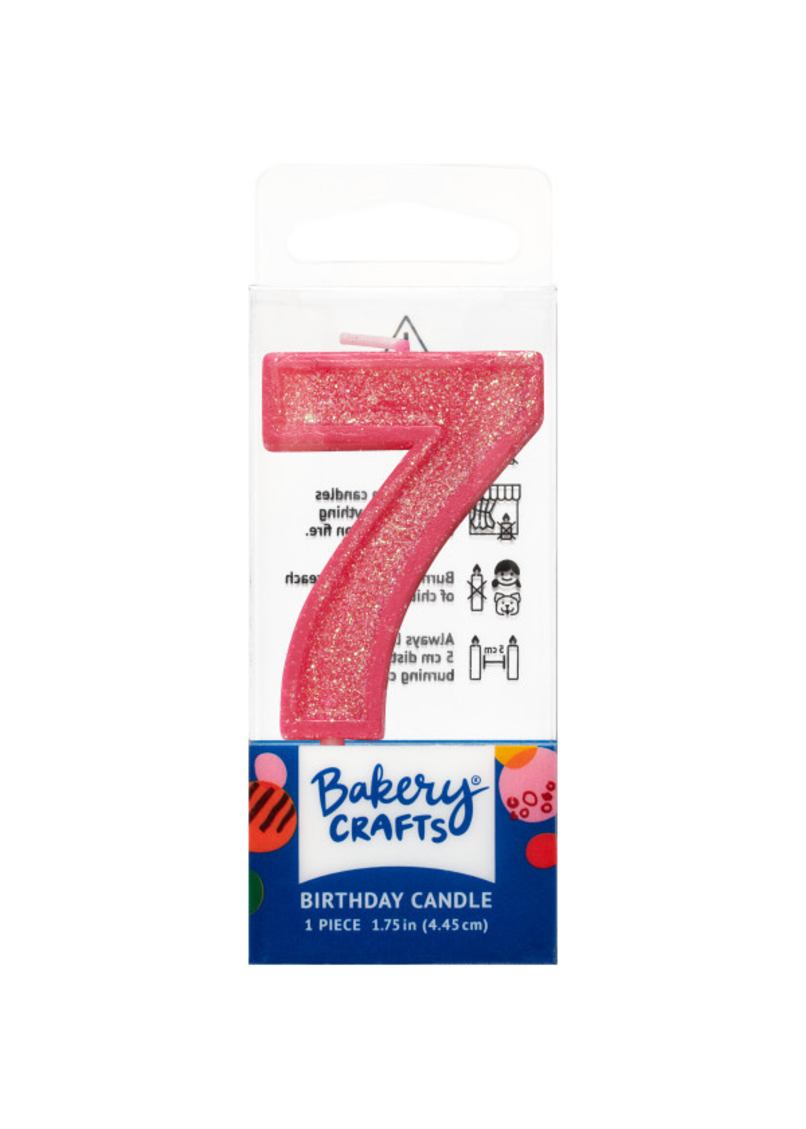 7 Mini Glitter Numeral Candles