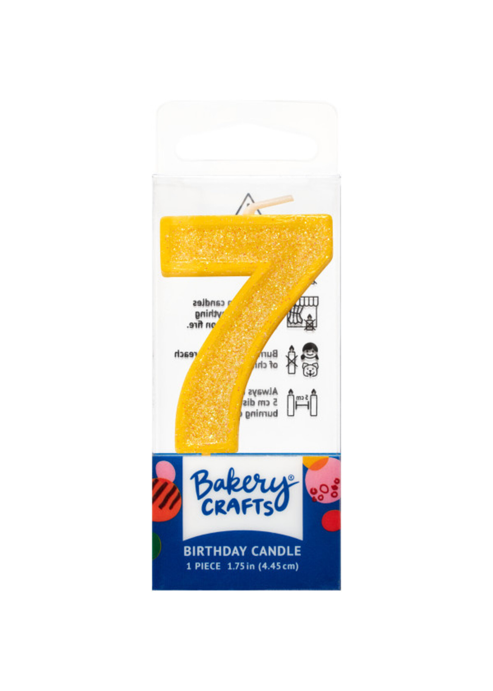 7 Mini Glitter Numeral Candles
