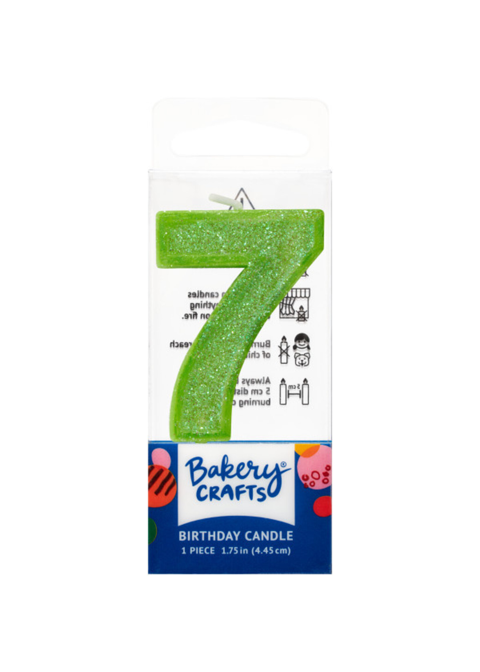 7 Mini Glitter Numeral Candles