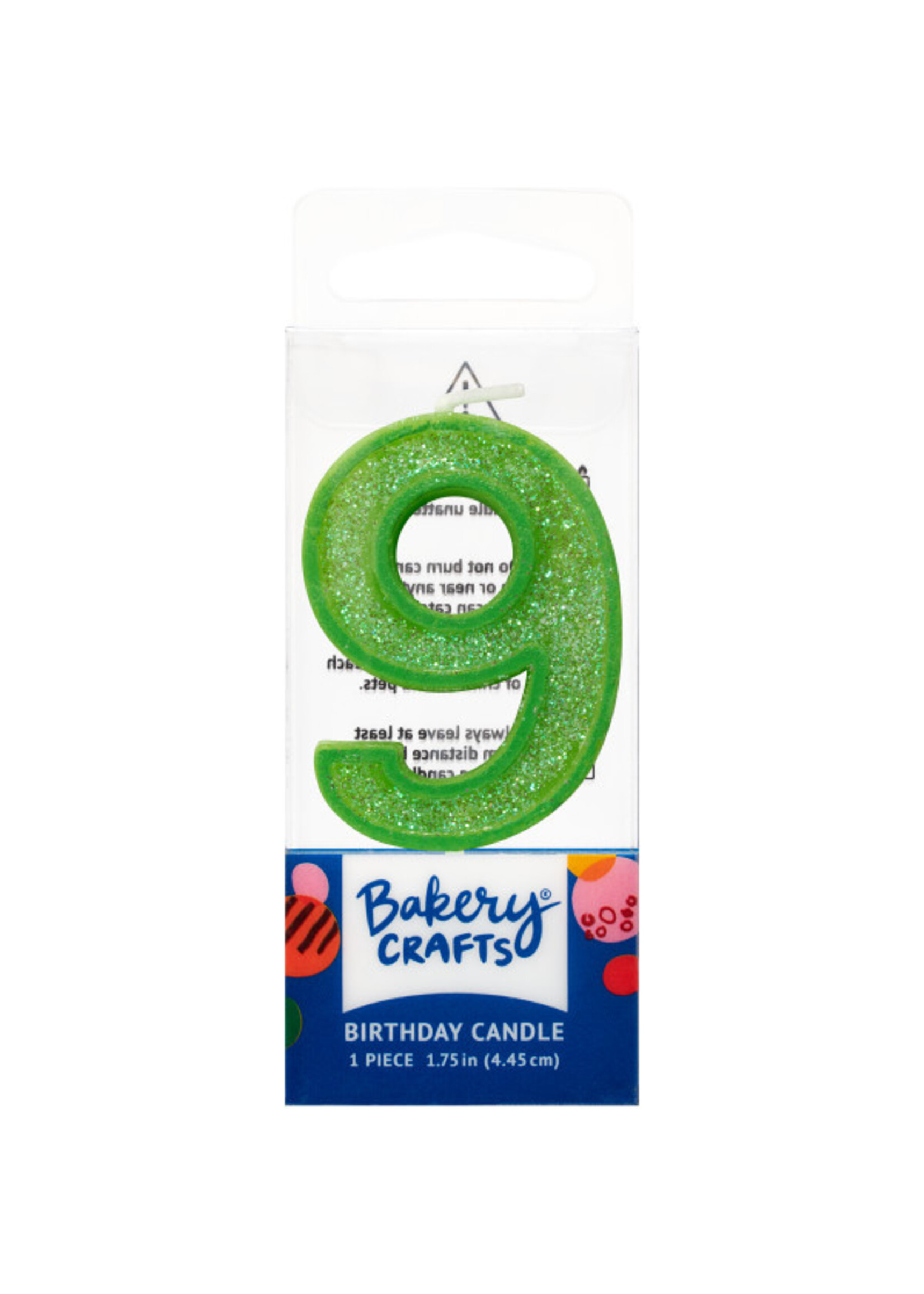 9 Mini Glitter Numeral Candles