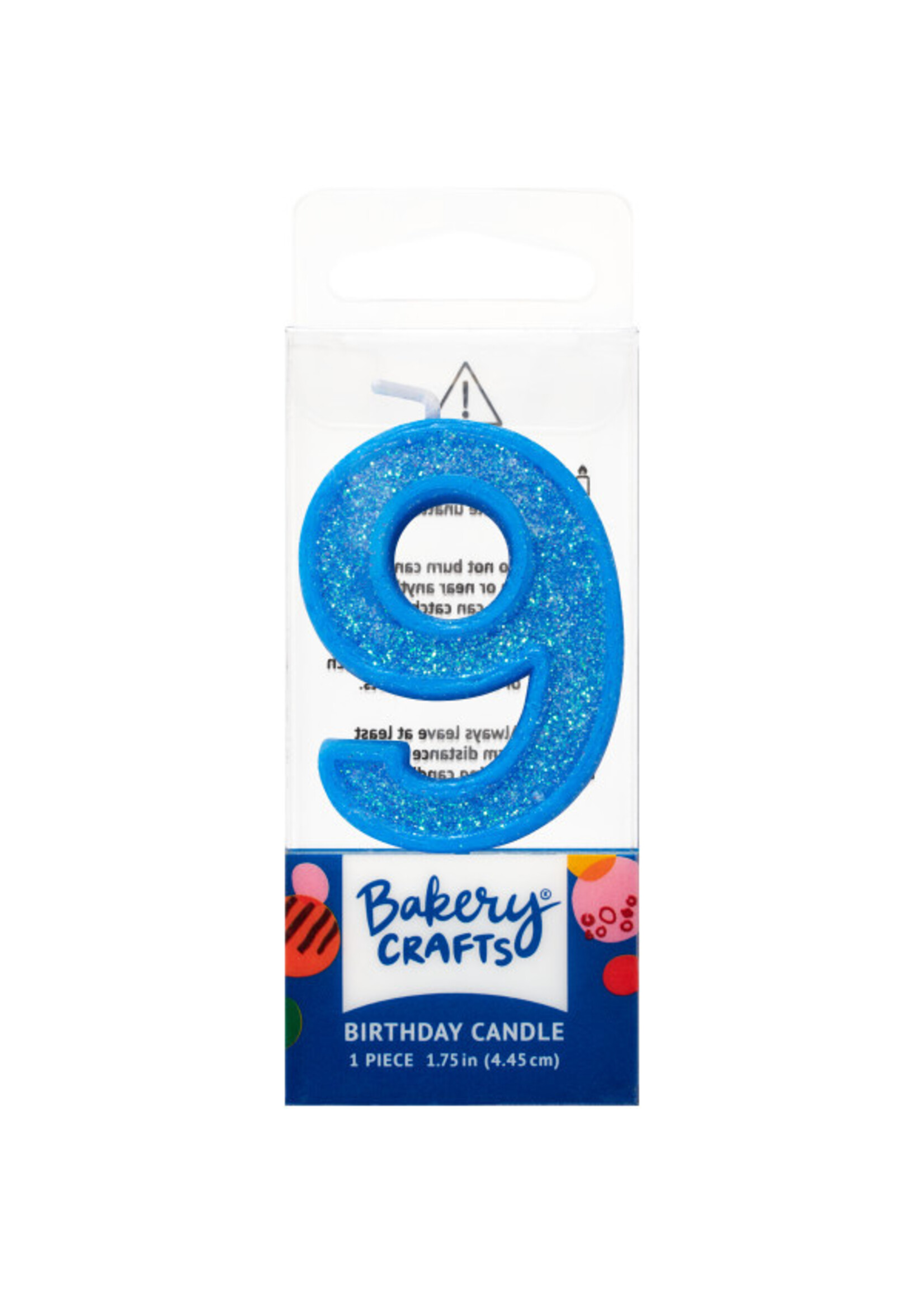 9 Mini Glitter Numeral Candles