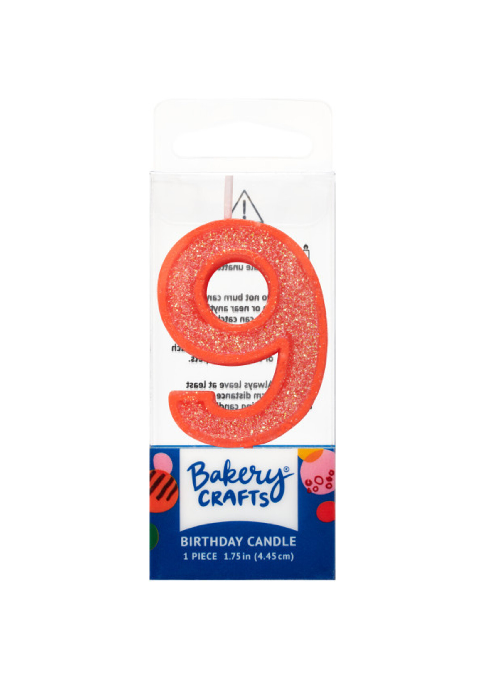 9 Mini Glitter Numeral Candles