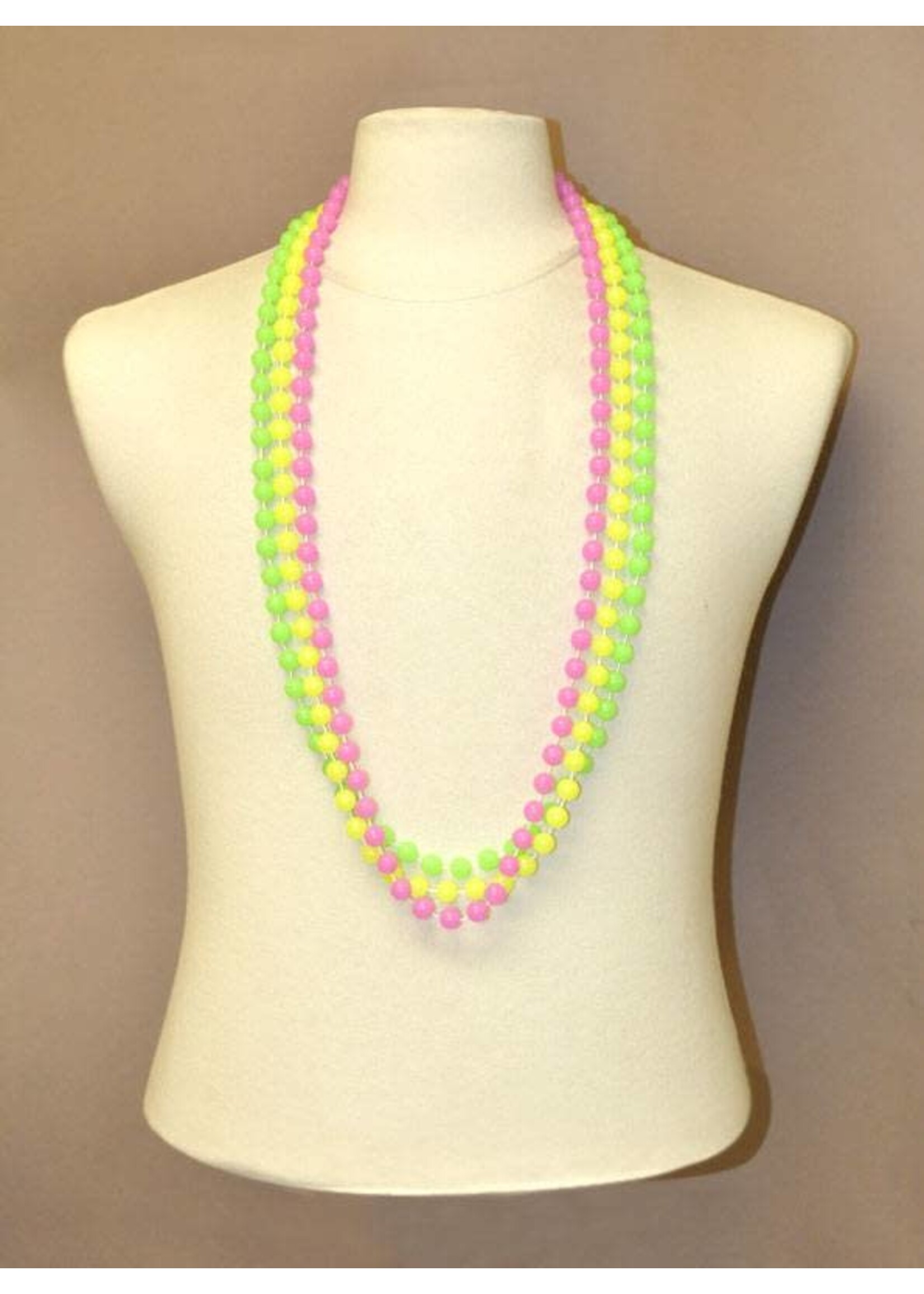 42" 12MM Glow In The Dark Mardi Gras Beads ­3/PKY