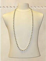 48" 12mm Globe Silver Metallic Beads 3/PKT ­