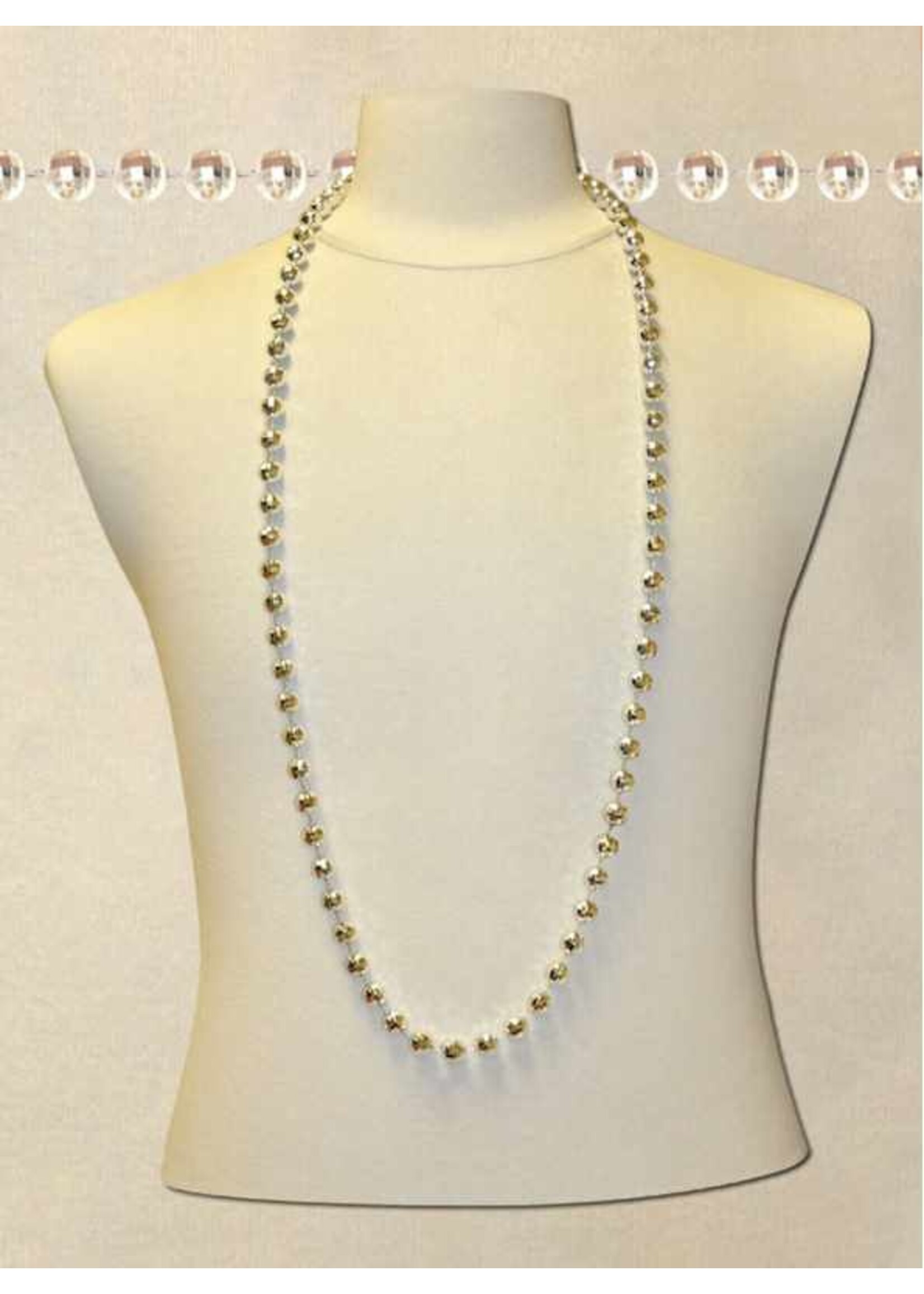 48" 12mm Globe Silver Metallic Beads 3/PKT ­