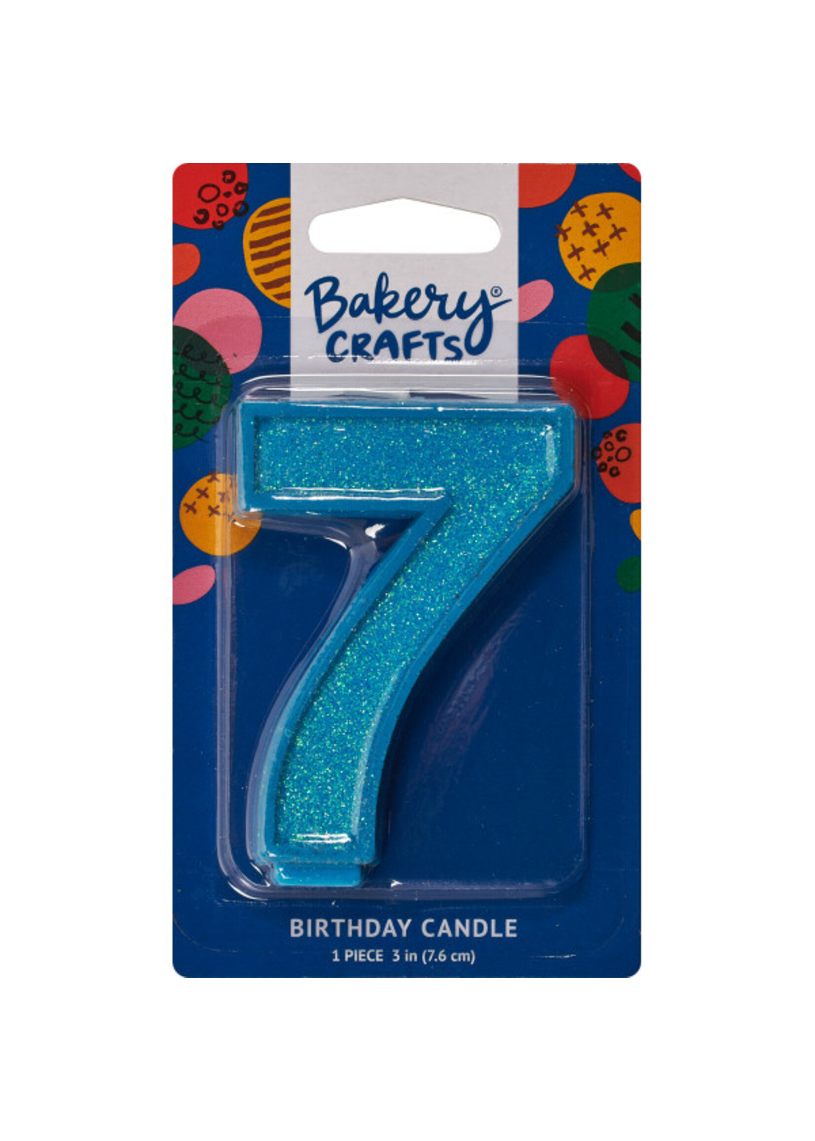 7 Glitter Numeral Candles