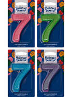 7 Glitter Numeral Candles