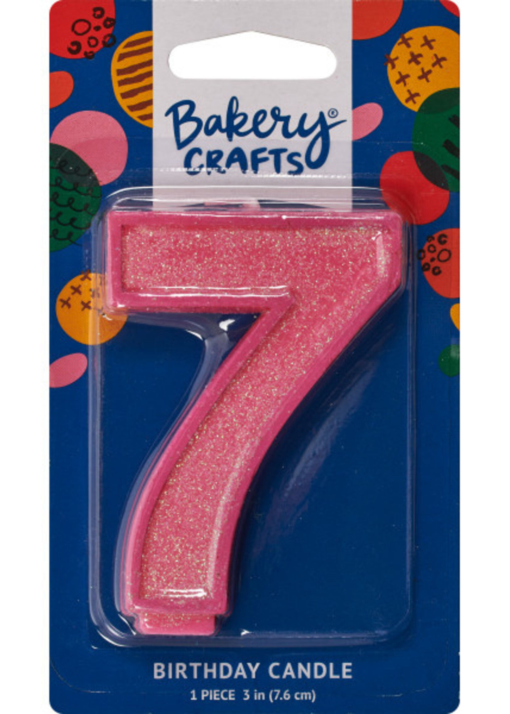 7 Glitter Numeral Candles