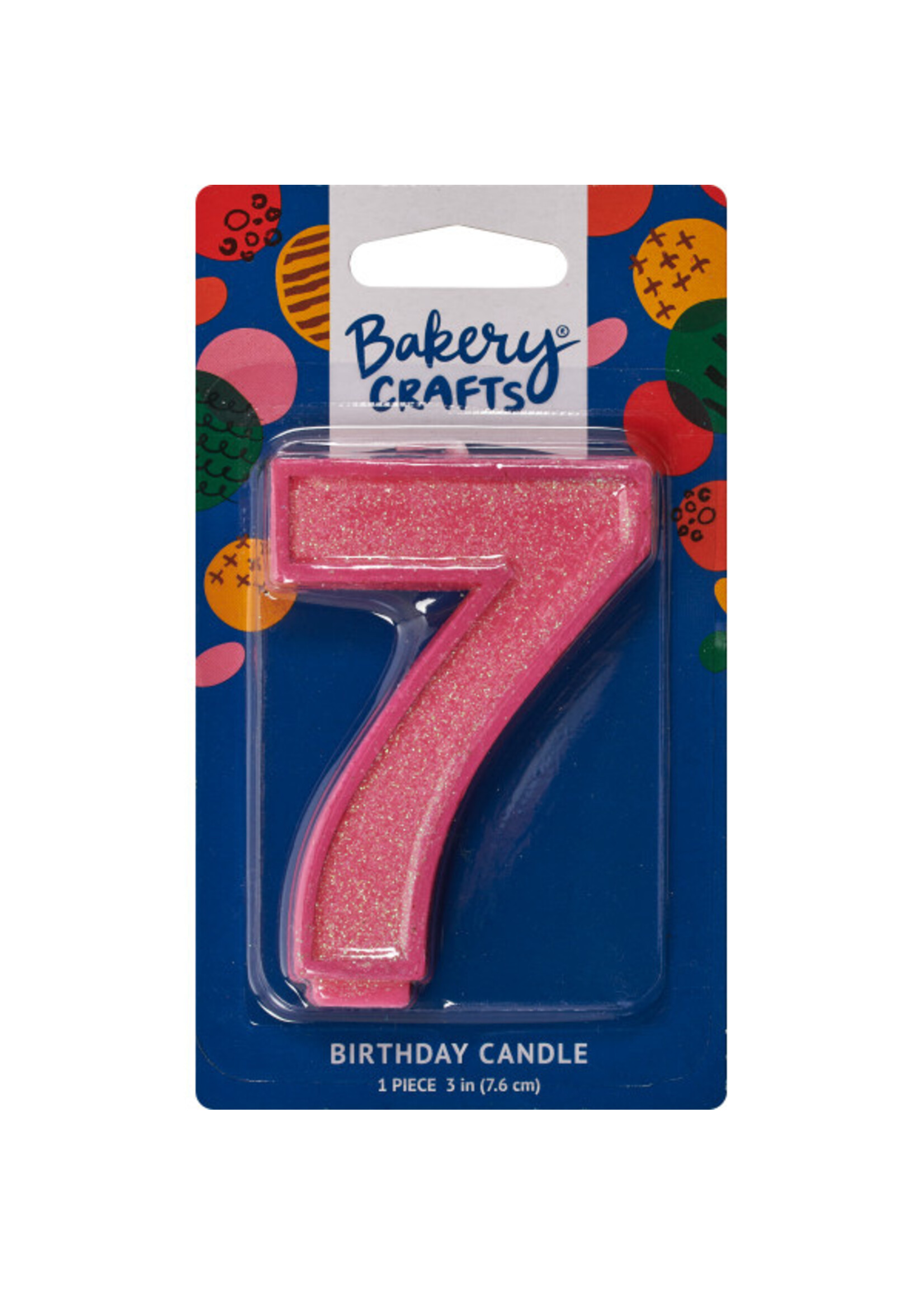 7 Glitter Numeral Candles