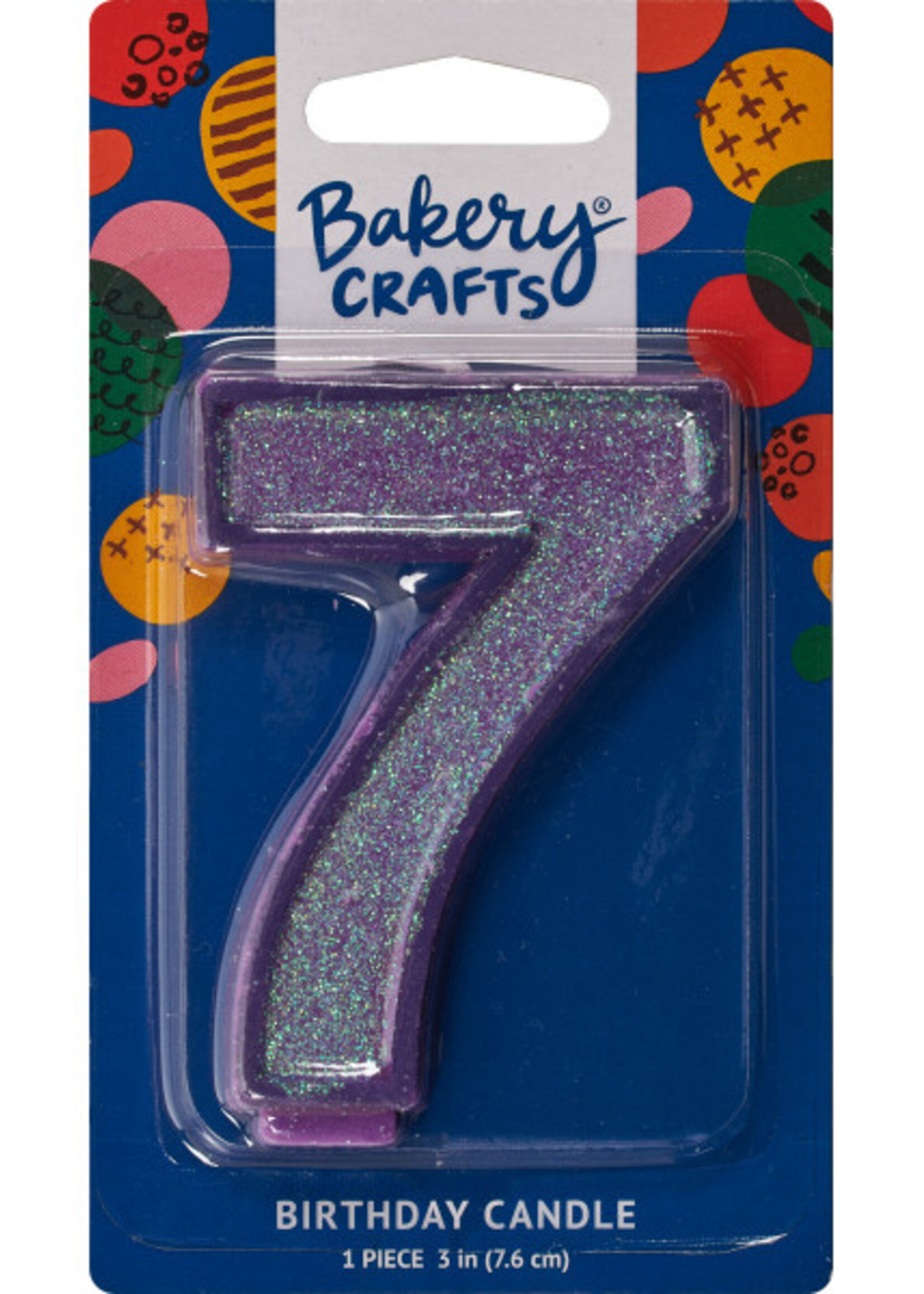 7 Glitter Numeral Candles