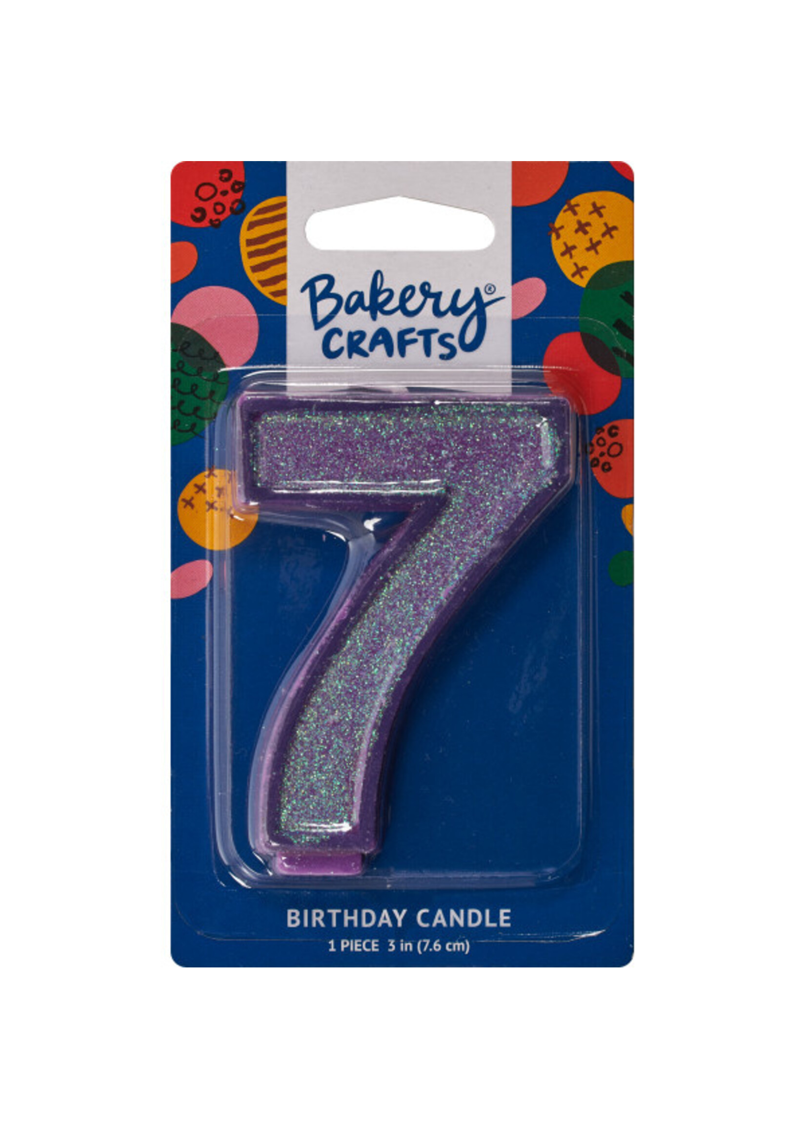 7 Glitter Numeral Candles