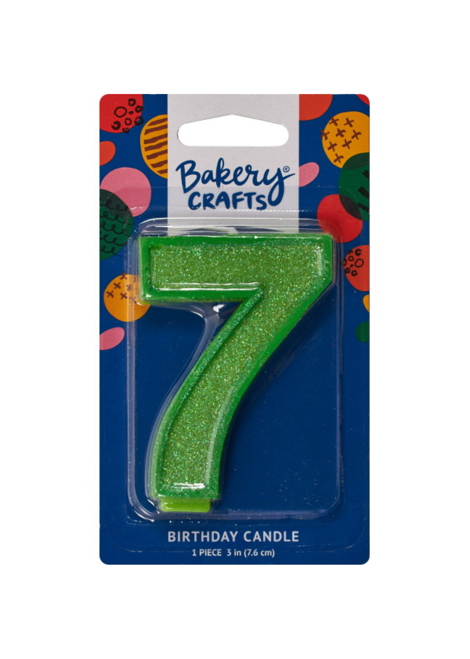 7 Glitter Numeral Candles
