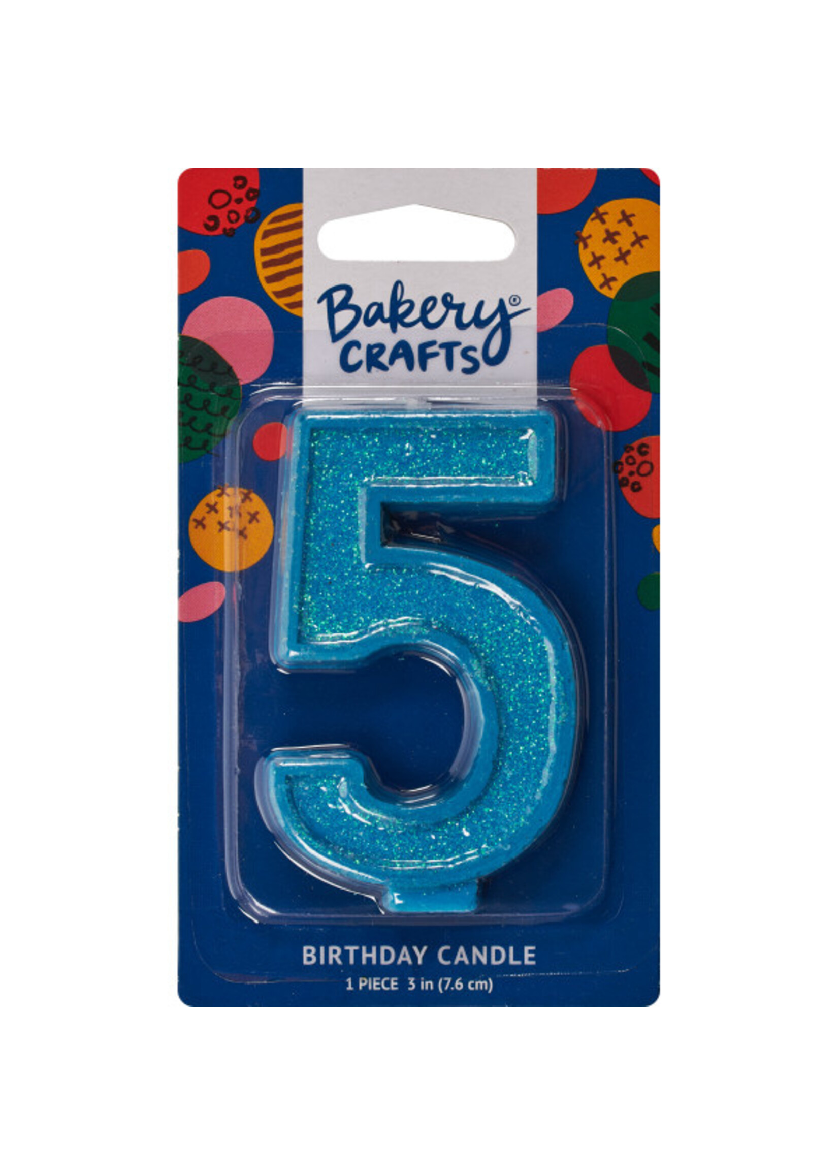 5 Glitter Numeral Candles