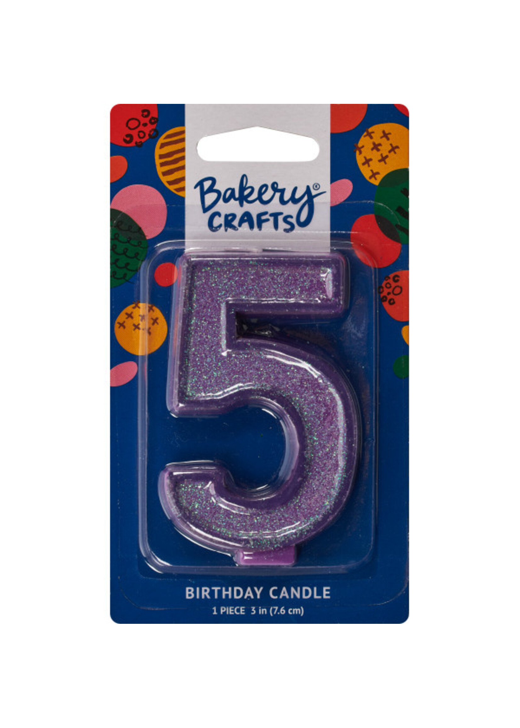 5 Glitter Numeral Candles