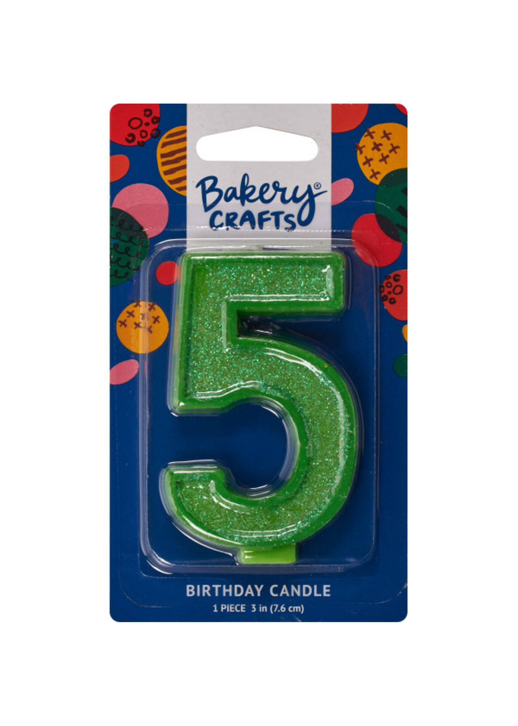 5 Glitter Numeral Candles