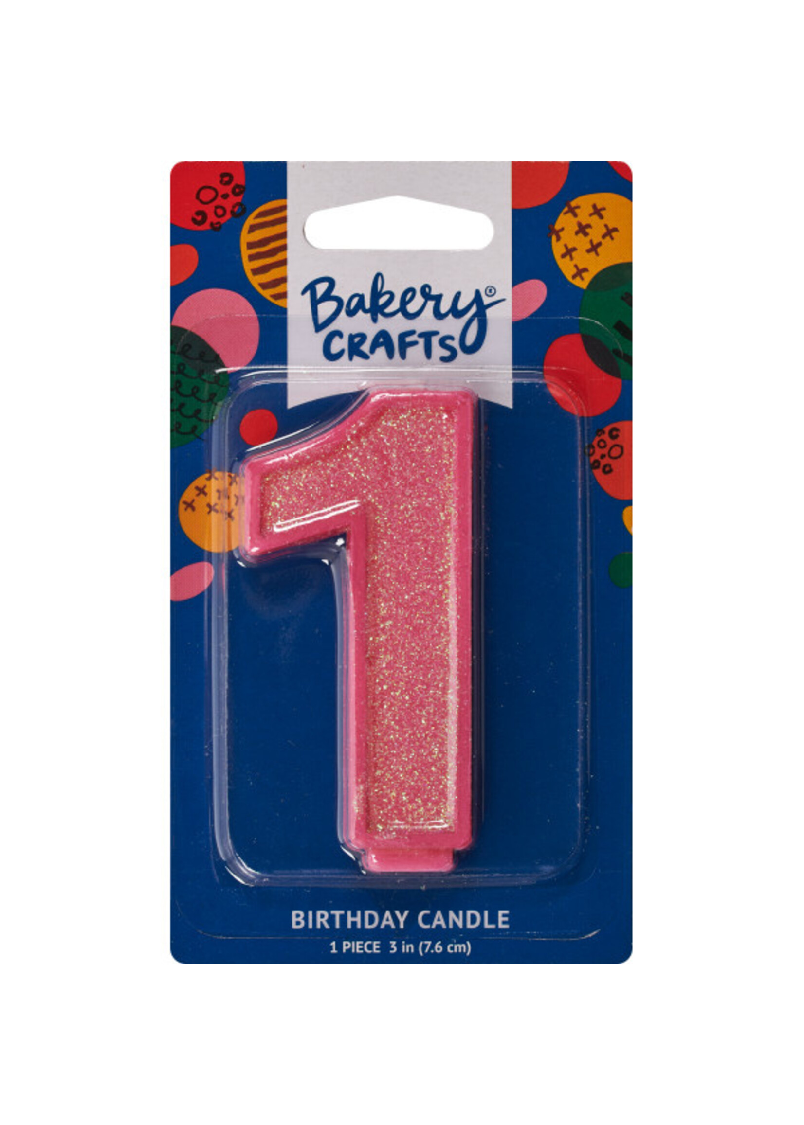 1 Glitter Numeral Candles