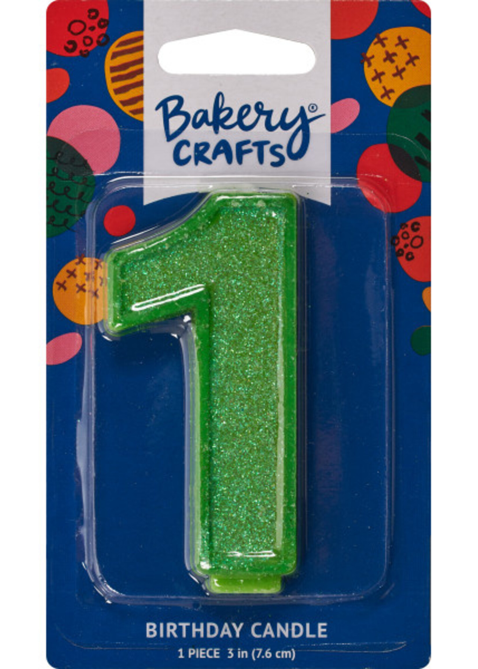 1 Glitter Numeral Candles