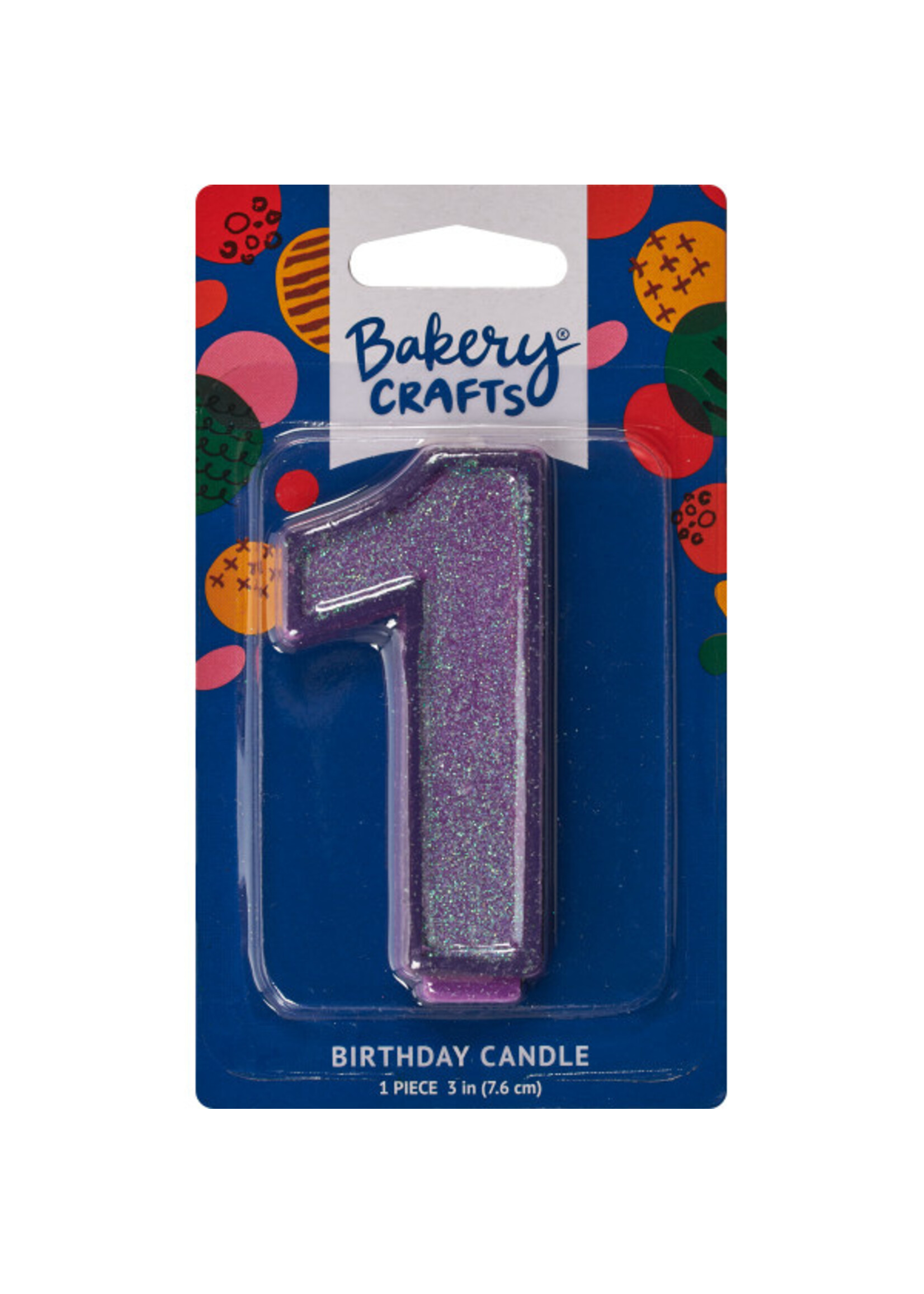 1 Glitter Numeral Candles
