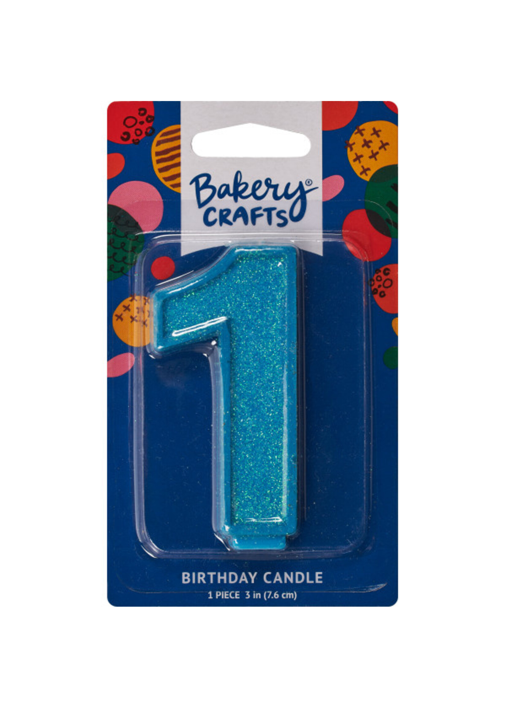 1 Glitter Numeral Candles