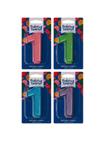 1 Glitter Numeral Candles