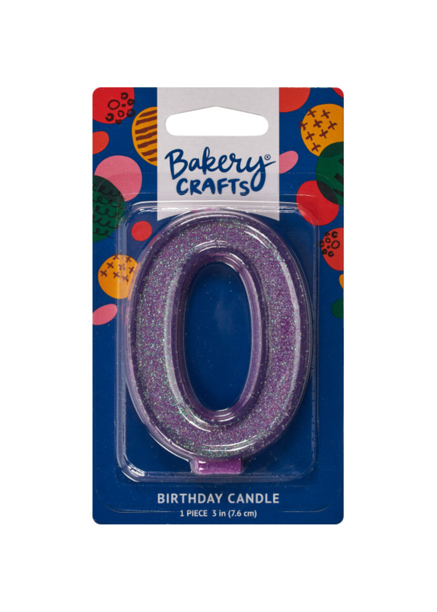 0 Glitter Numeral Candles