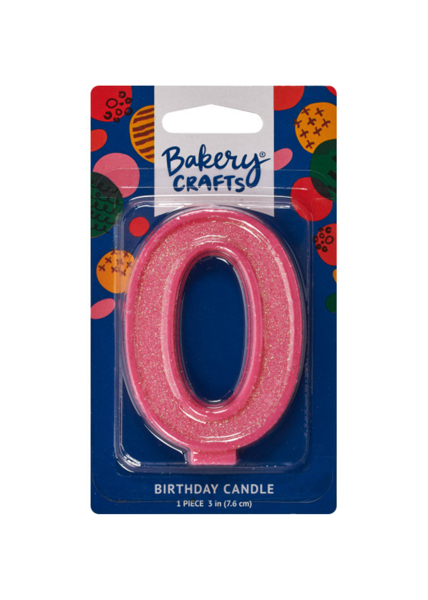 0 Glitter Numeral Candles