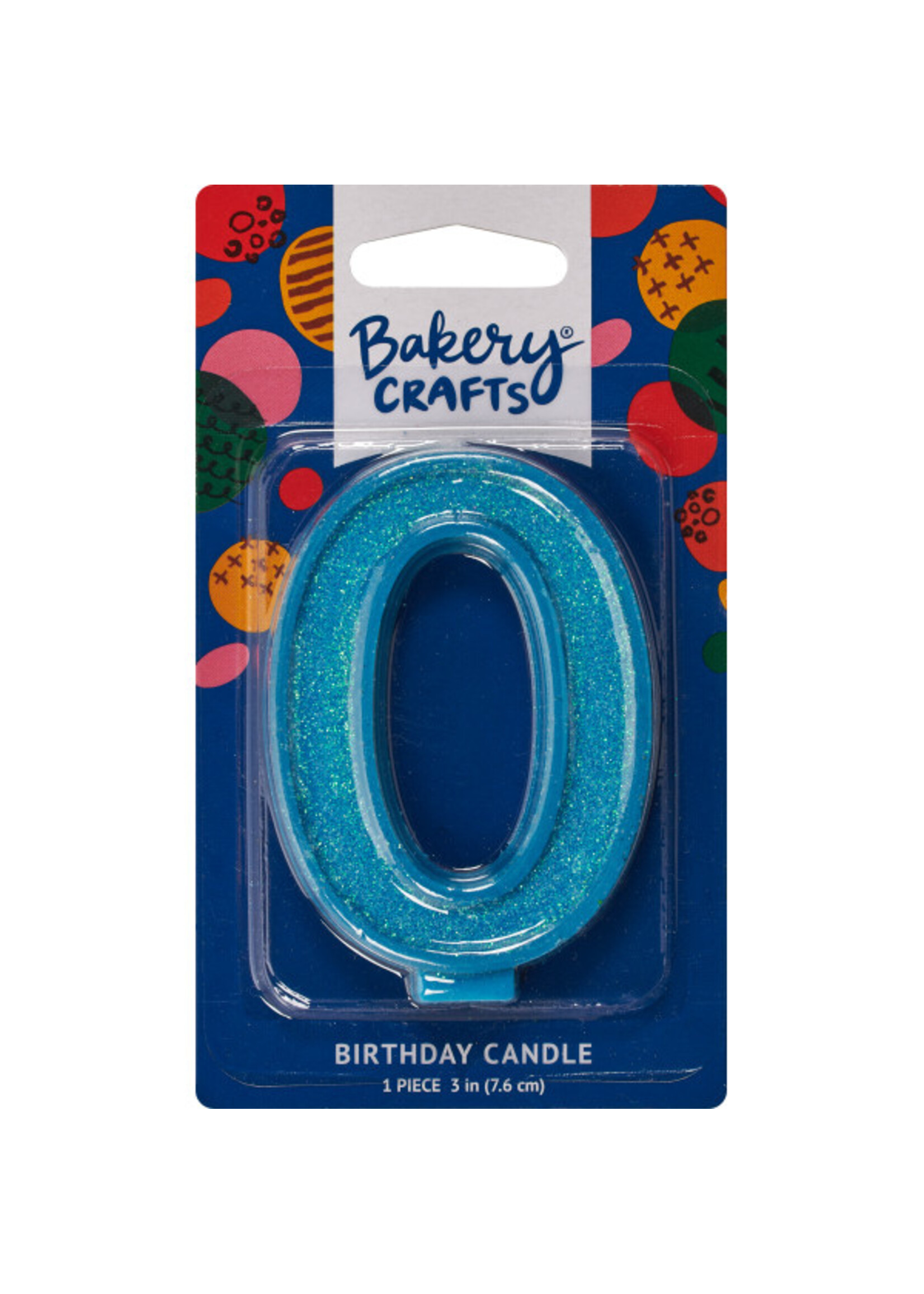 0 Glitter Numeral Candles