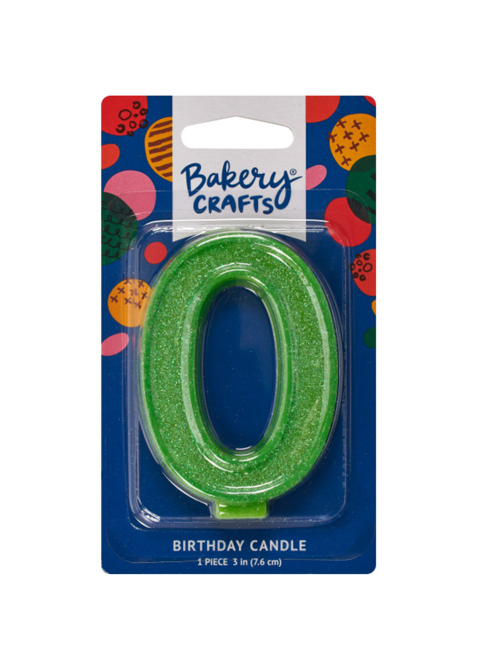 0 Glitter Numeral Candles