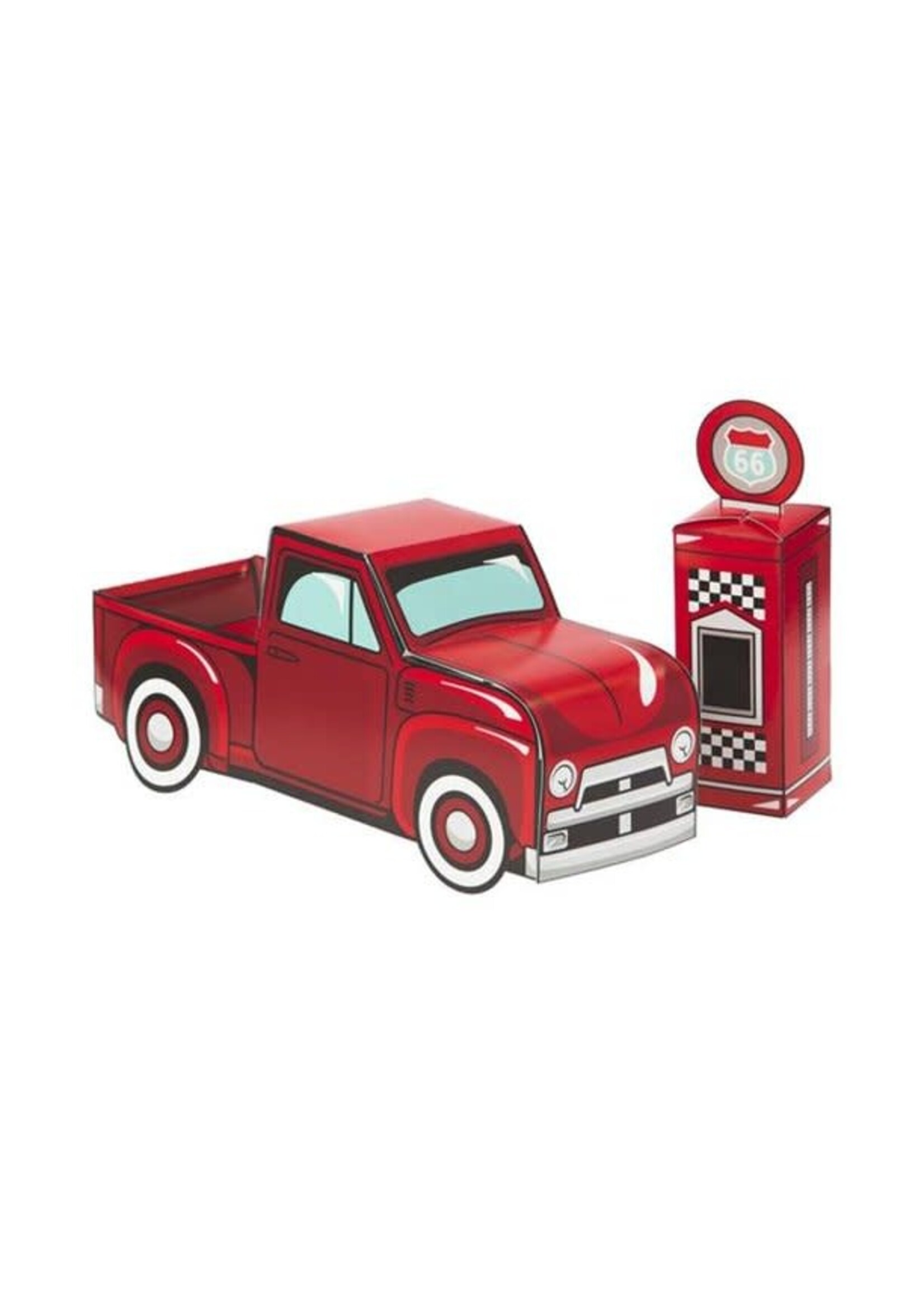 CENTERPIECE  3D 1CT VINTAGE RED TRUCK