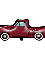 FOIL BALLOON 33 INCH SHAPED VINTAGE RED TRUCK