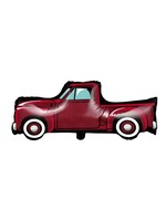 FOIL BALLOON 33 INCH SHAPED VINTAGE RED TRUCK