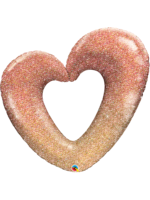 Rose Gold Glitter Ombre Heart