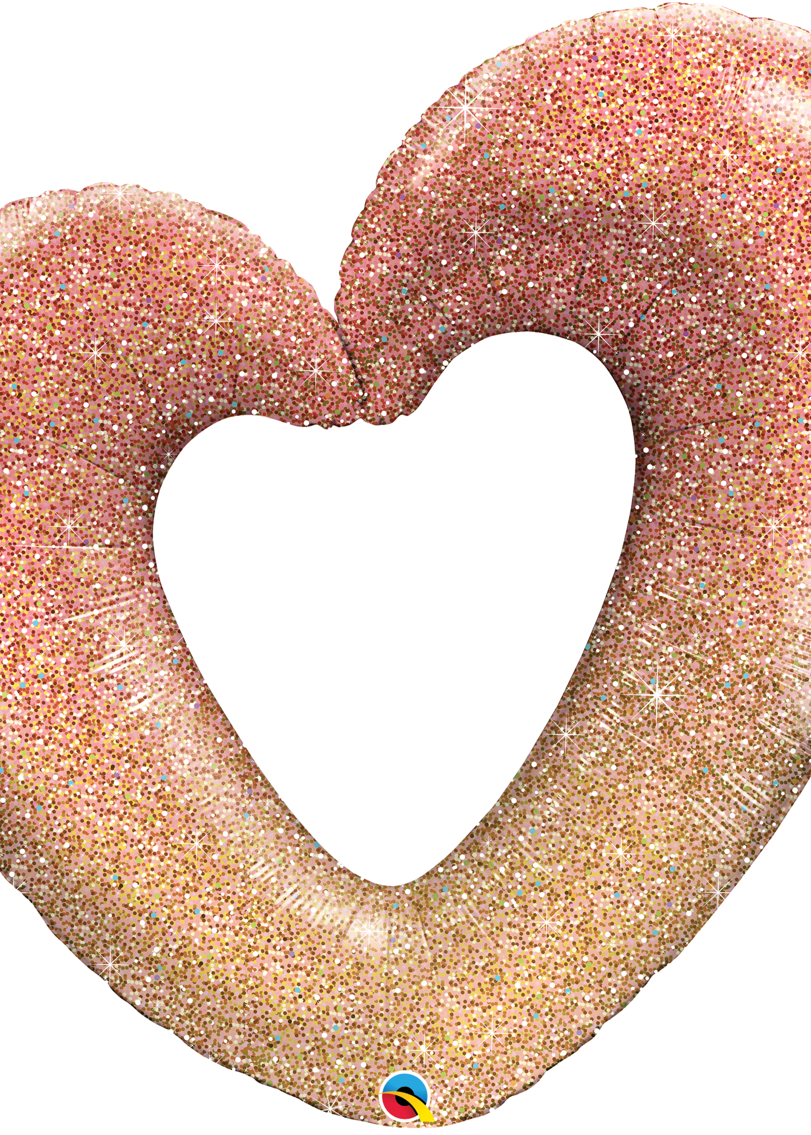 Rose Gold Glitter Ombre Heart