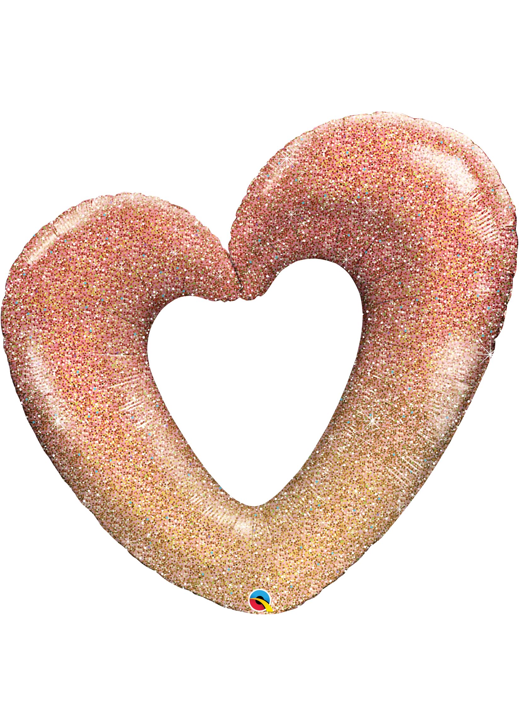 Rose Gold Glitter Ombre Heart