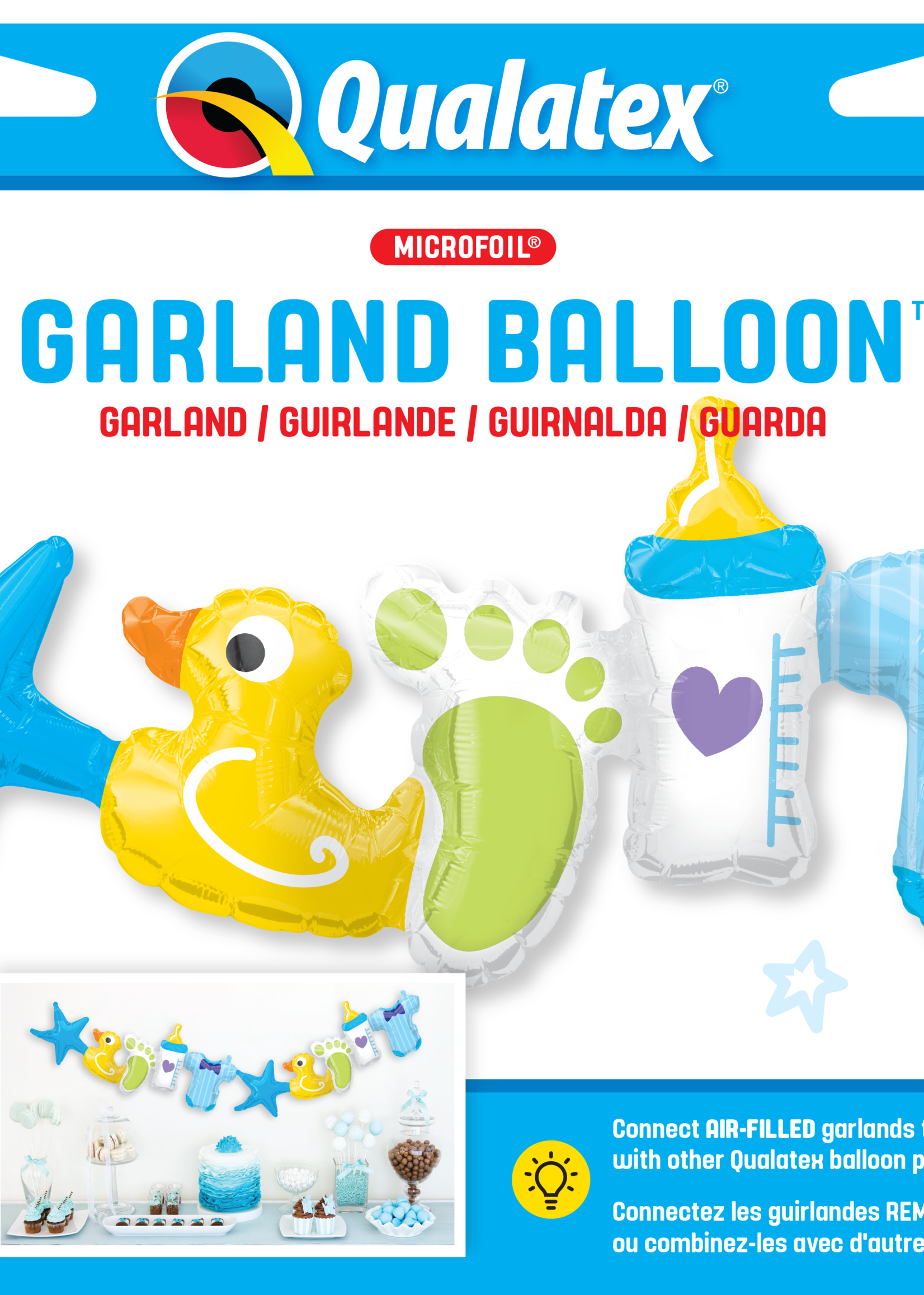 BABY BOY GARLAND 41" BALLOON