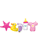 BABY GIRL GARLAND  41" balloon