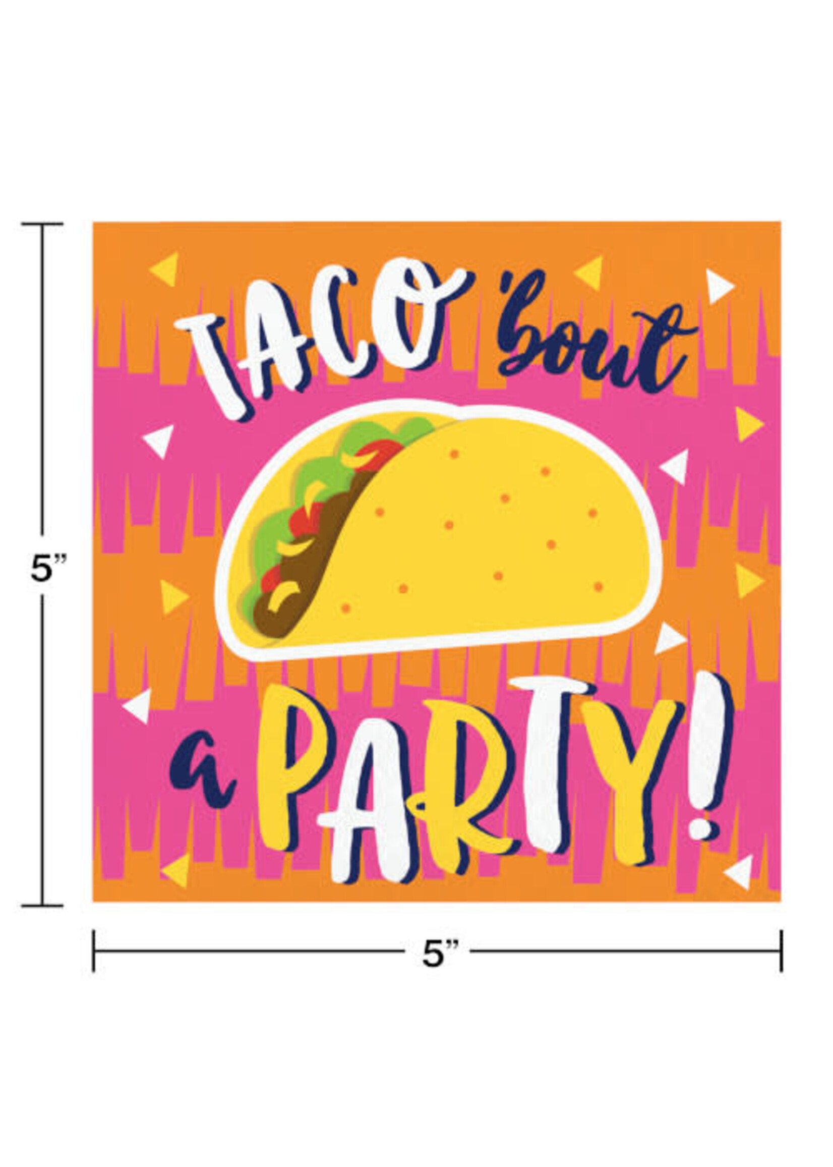 FIESTA FUN TACO BEV NAPKIN 16CT
